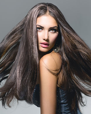 brown hair flowing