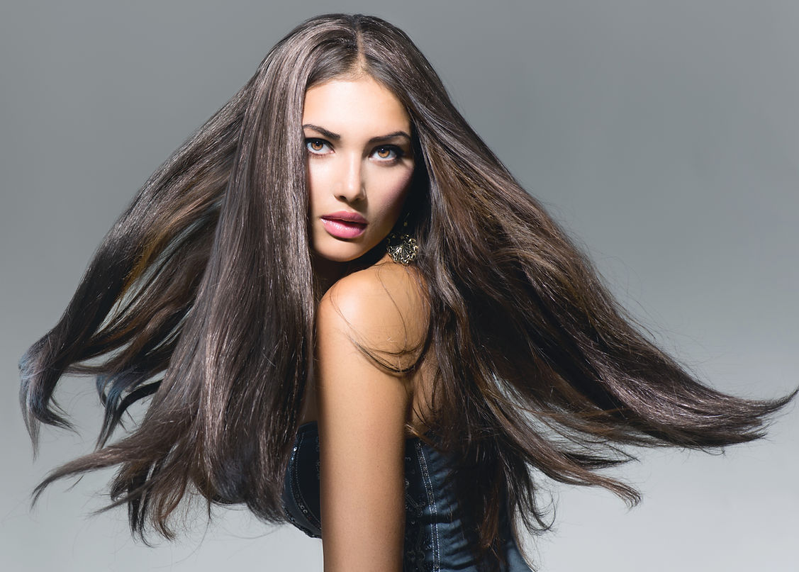 brown hair flowing