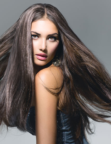 brown hair flowing