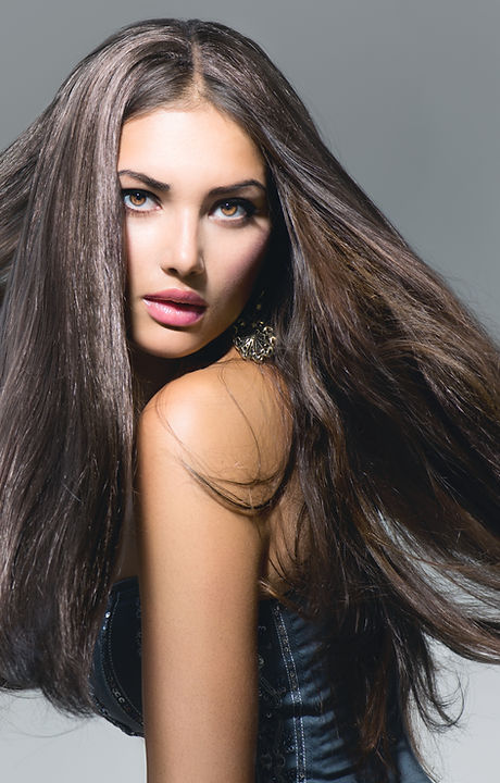 brown hair flowing
