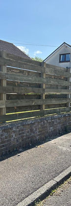 wooden fence photo take outside of the property