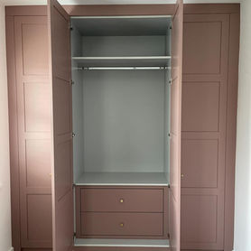 pink fitted wardrobe