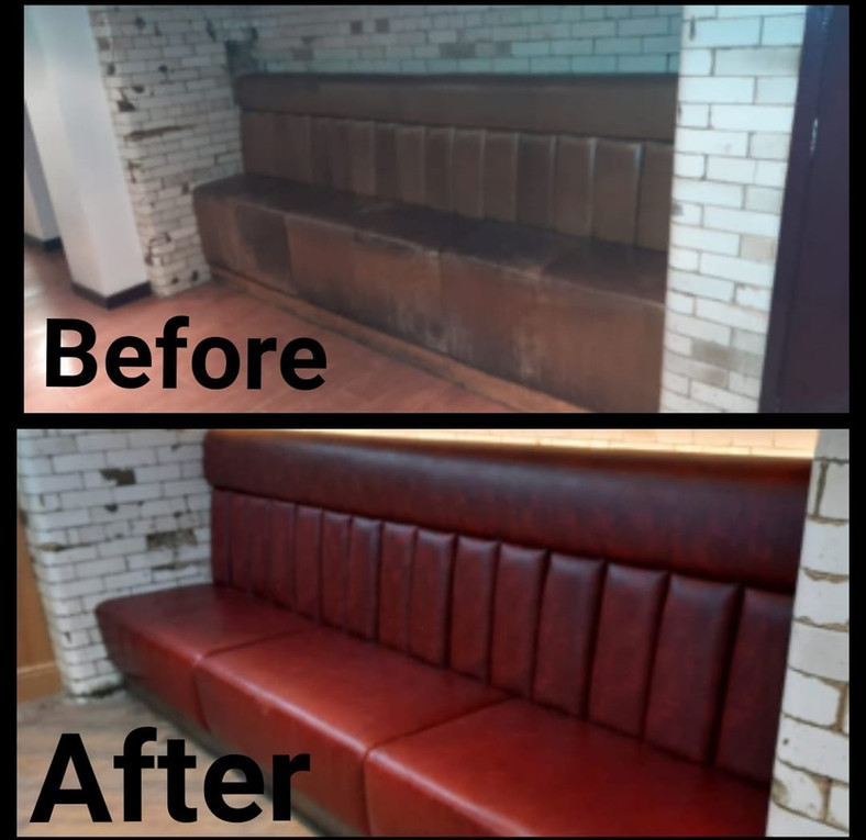 reupholstered commercial chair