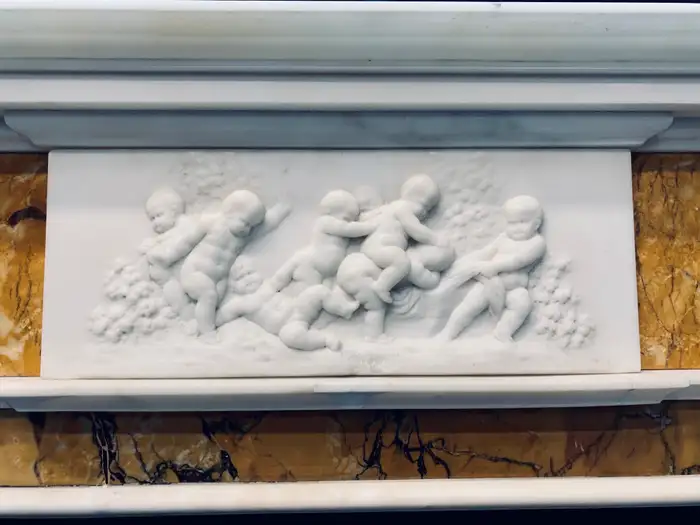 Thumbnail: marble fireplace top engraving