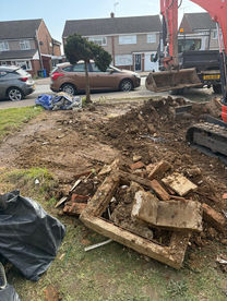 ground clearance using mini digger
