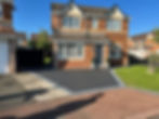 newly built house and driveway