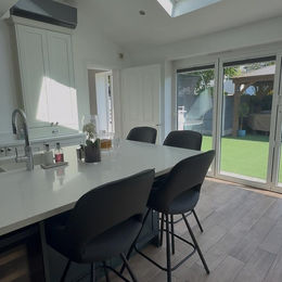 kitchen table and skylight