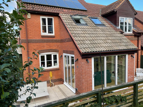 installed roof on a property
