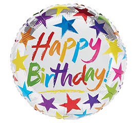 18" Birthday Stars Balloon