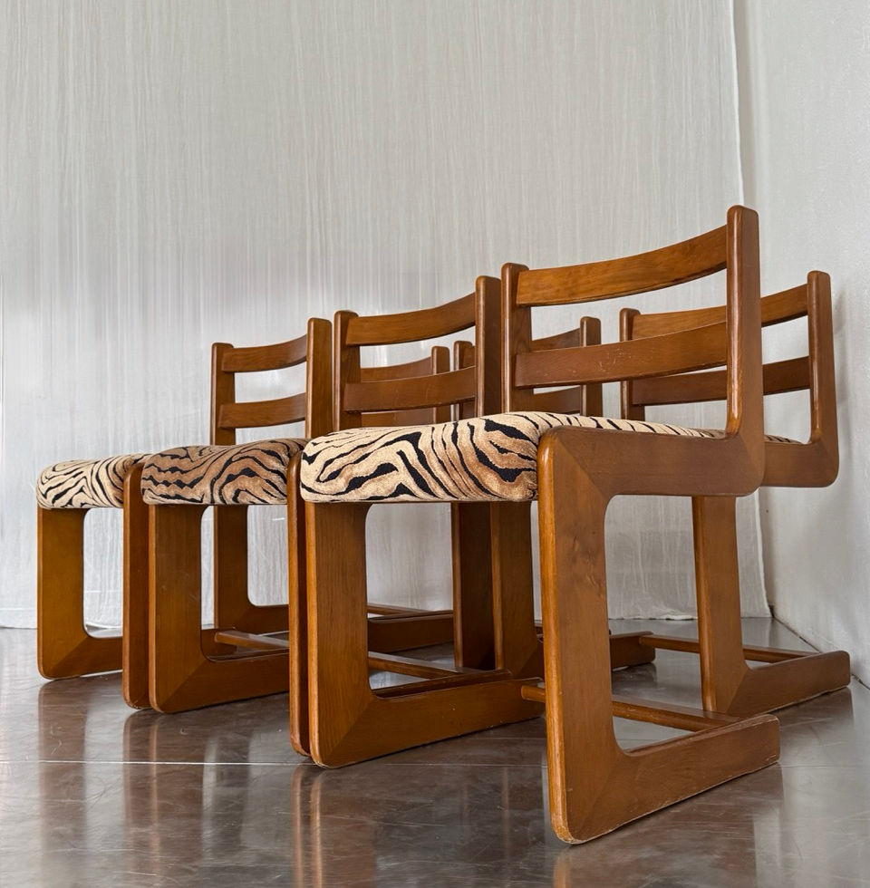 Set of 6 vintage Casala cantilever dining chairs from the 1970s