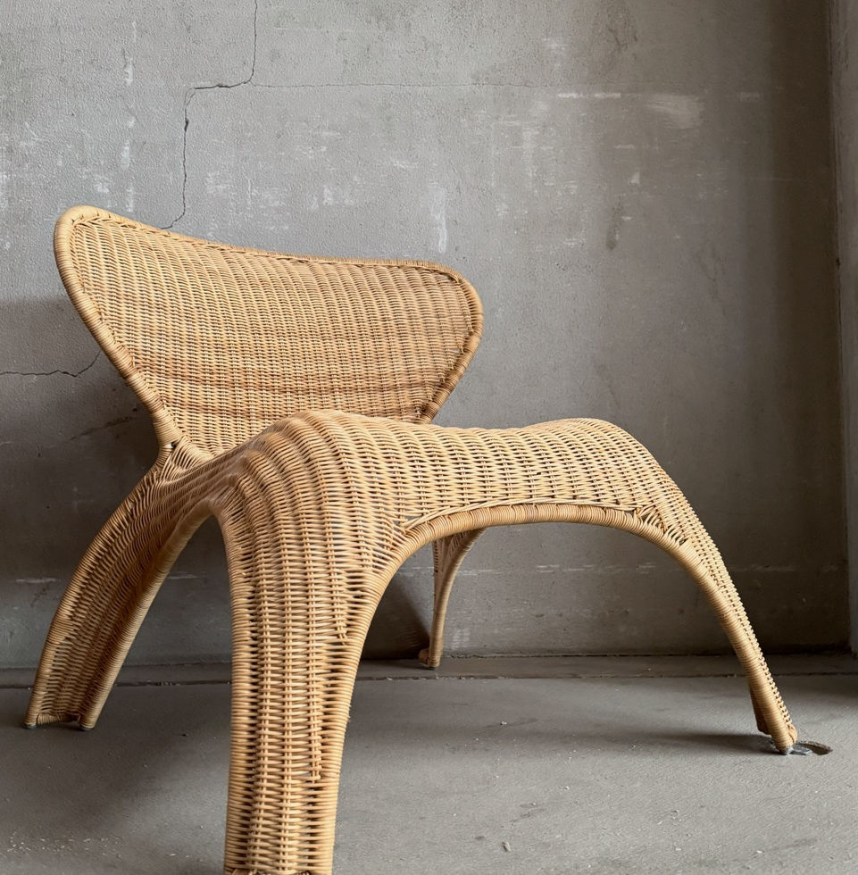 Sculptural late 1990s Scandinavian design lounge chair by IKEA