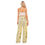 Thumbnail: All-Over Print Women's Waist Fungus Edge Wide-leg Pants