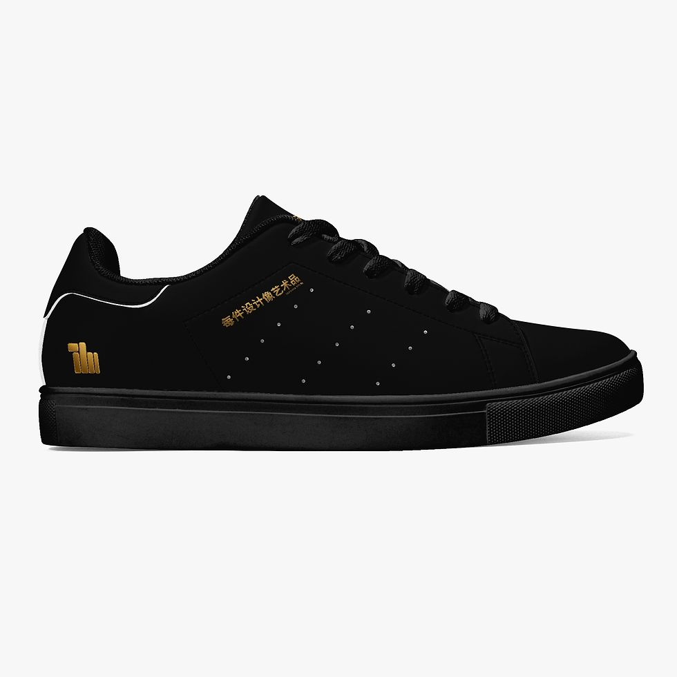 Thumbnail: DAFENGA NYC Classic Low-Top 'CHNATWN' Leather Sneakers - White/Black