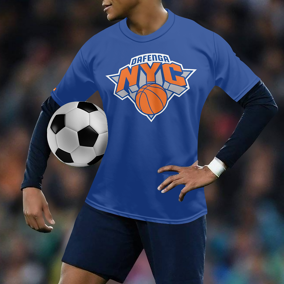 Thumbnail: DAFENGA NYC Basketball/Soccer Hybrid Jersey [Blu] (AOP)