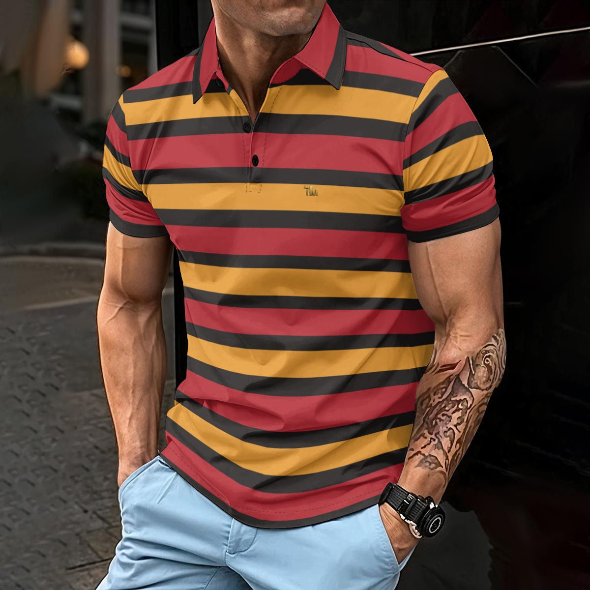 DAFENGA NYC Men's Polo Shirt