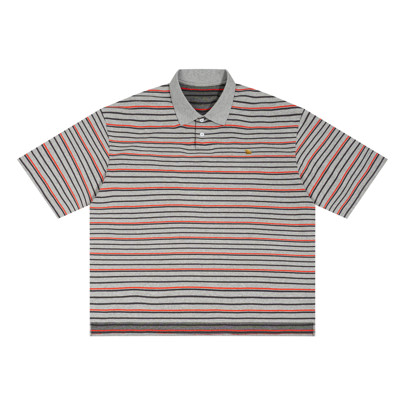 DAFENGA NYC Striped Boxy Collared Polo Shirt