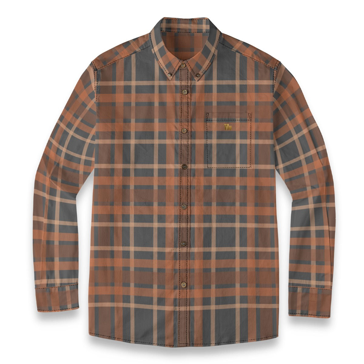 DAFENGA NYC Men's Casual Lapel Long Sleeve Shirt