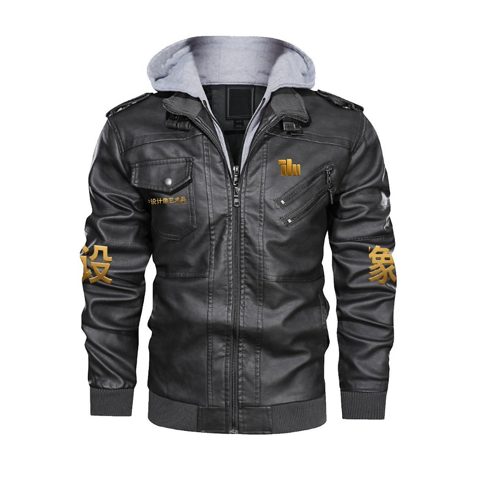 Thumbnail: DAFENGA NYC Men's Zip Leather Jacket