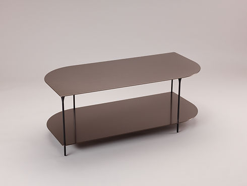 Meuble table basse design en métal aluminium style industriel contemporain fabriqué en France par l'Alufacture pour Roche Bobois