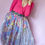 Thumbnail: Rainbow Peacock Print Tulle Skirt 