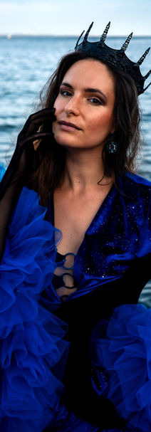 Simonetta Sabo Swansea fashion designer Atlantic Siren Collection in Mumbles