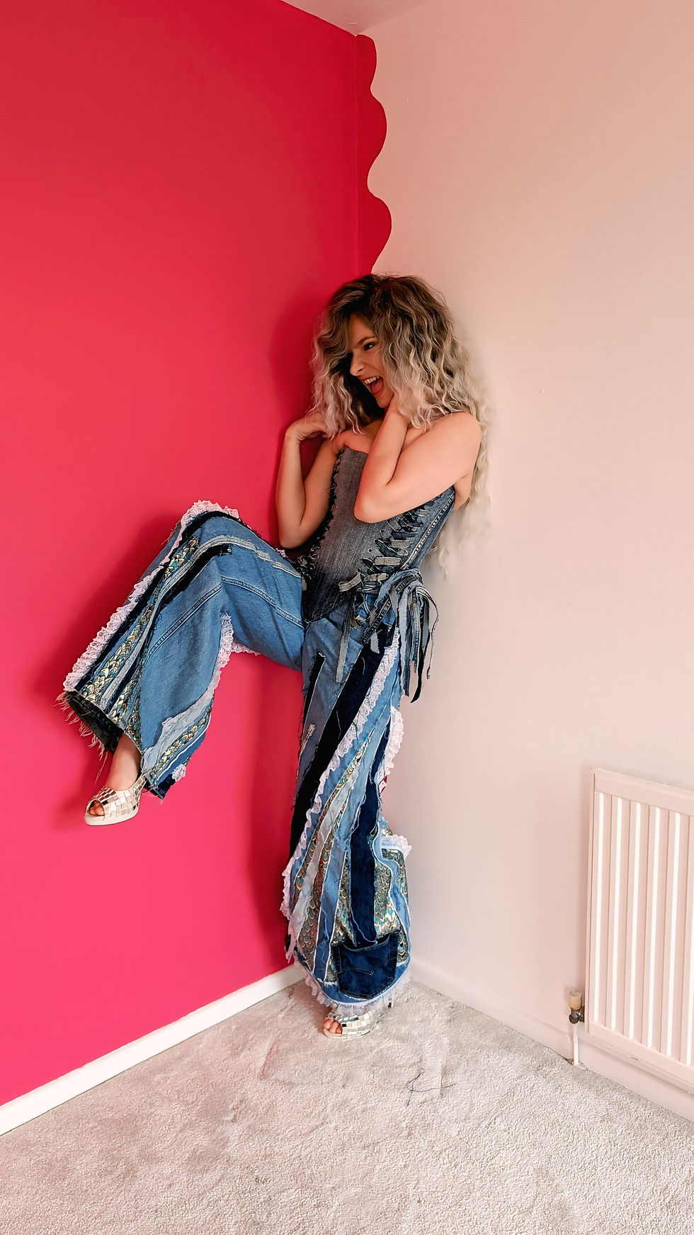 Thumbnail: Up-cycled Flare Denim Jeans
