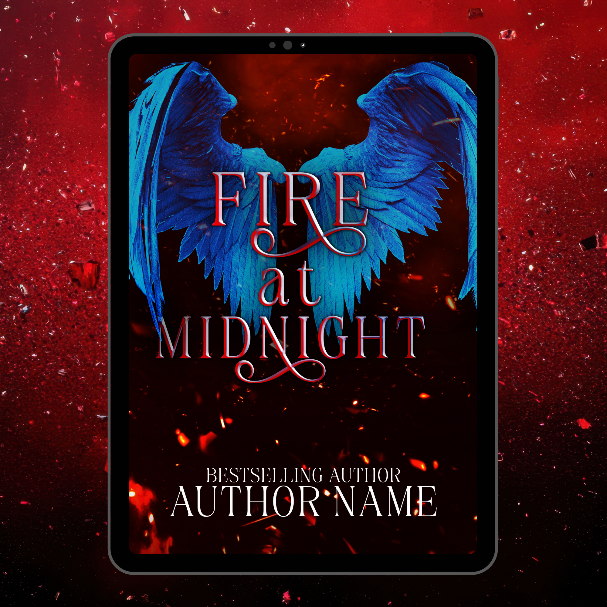 Premade Book Cover (Romantasy / Angels Theme) Cover | Dark, Seductive, Wings, De