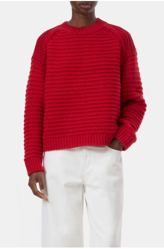 Chunky Knit - Cinnabar Red