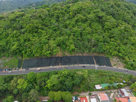 Avanzan las obras de estabilización en la Costanera Sur en Costa Rica