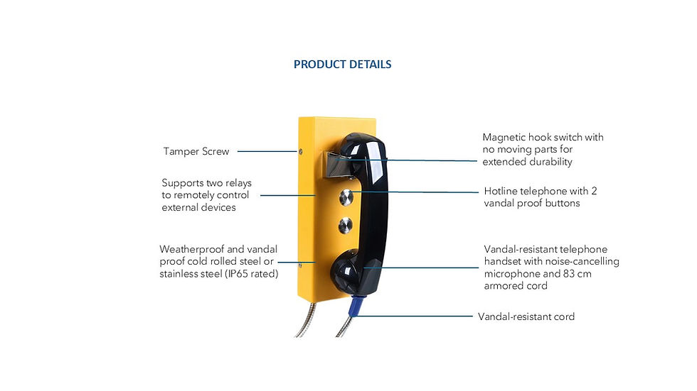 LC202-2PB - 2-Button Vandal-Resistant Emergency Telephone (SIP/4G/Analog)