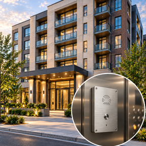 LightCom elevator emergency phone and intercom solutions for mid-rise buildings with reliable elevator communication