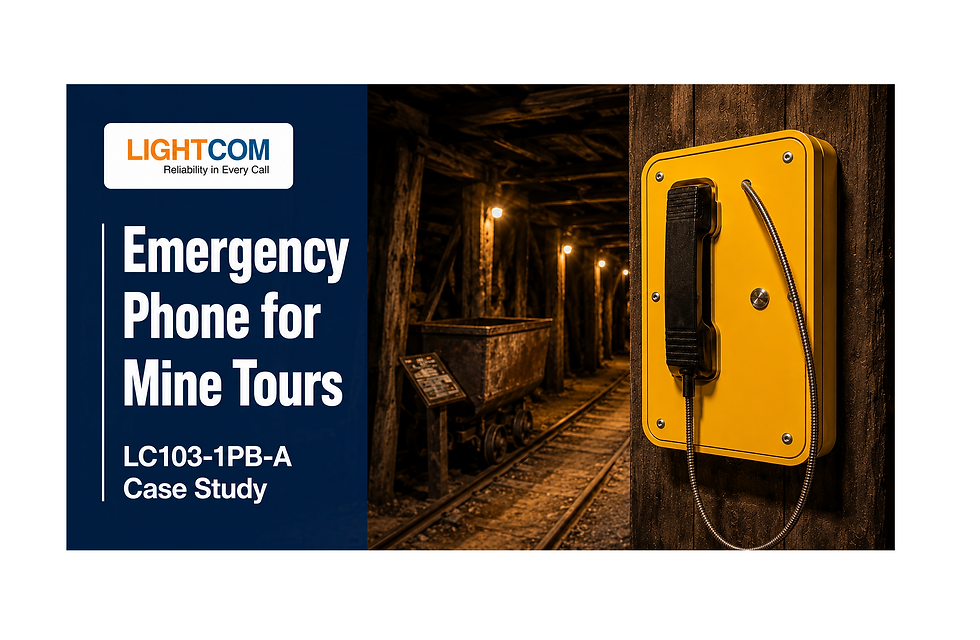 Emergency Phone for Mine Tours: LC103-1PB-A Installed at Last Chance Mine Museum