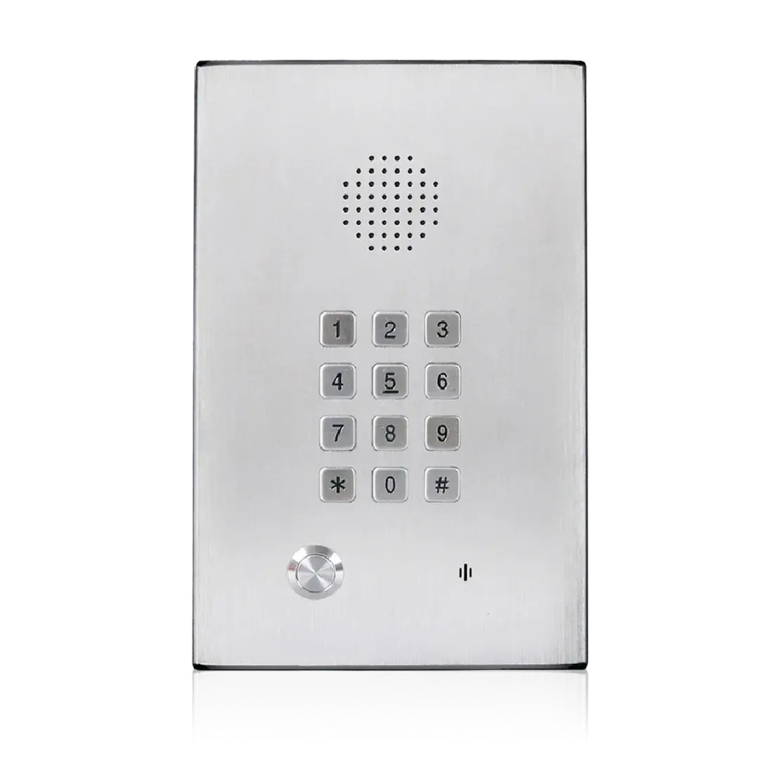 LC309-KB-WM Surface-Mount Stainless Steel Cleanroom Telephone (SIP/4G/Analog)