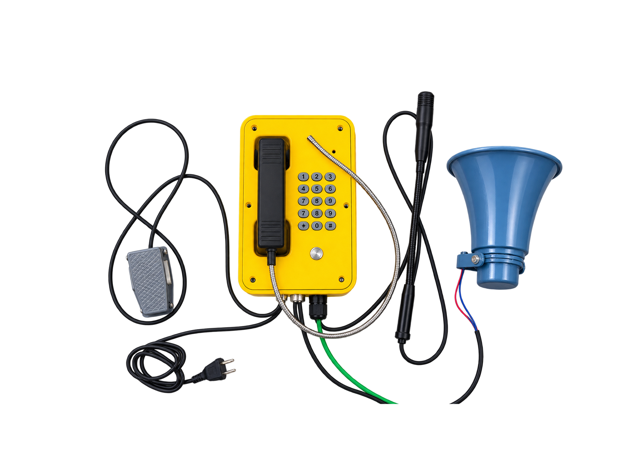 LC103-KB-CR Fixed Hands-Free Crane Cab Communication System (Analog / SIP / 4G)