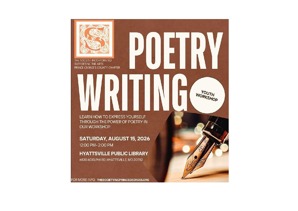 The Society, Incorporated Youth Poetry Writing Workshop