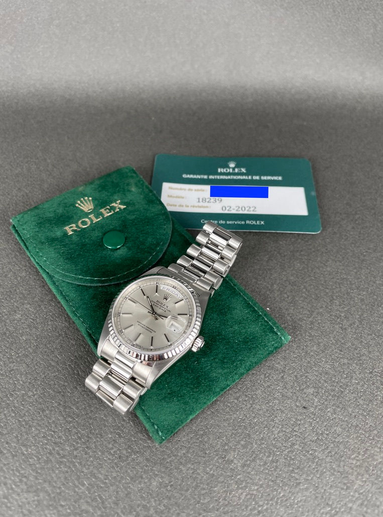 Thumbnail: Rolex Day-Date ref: 18239 in full White Gold.