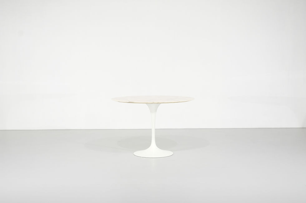 Thumbnail: Dining Table Tulip marble by Eero Saarinen for Knoll International.