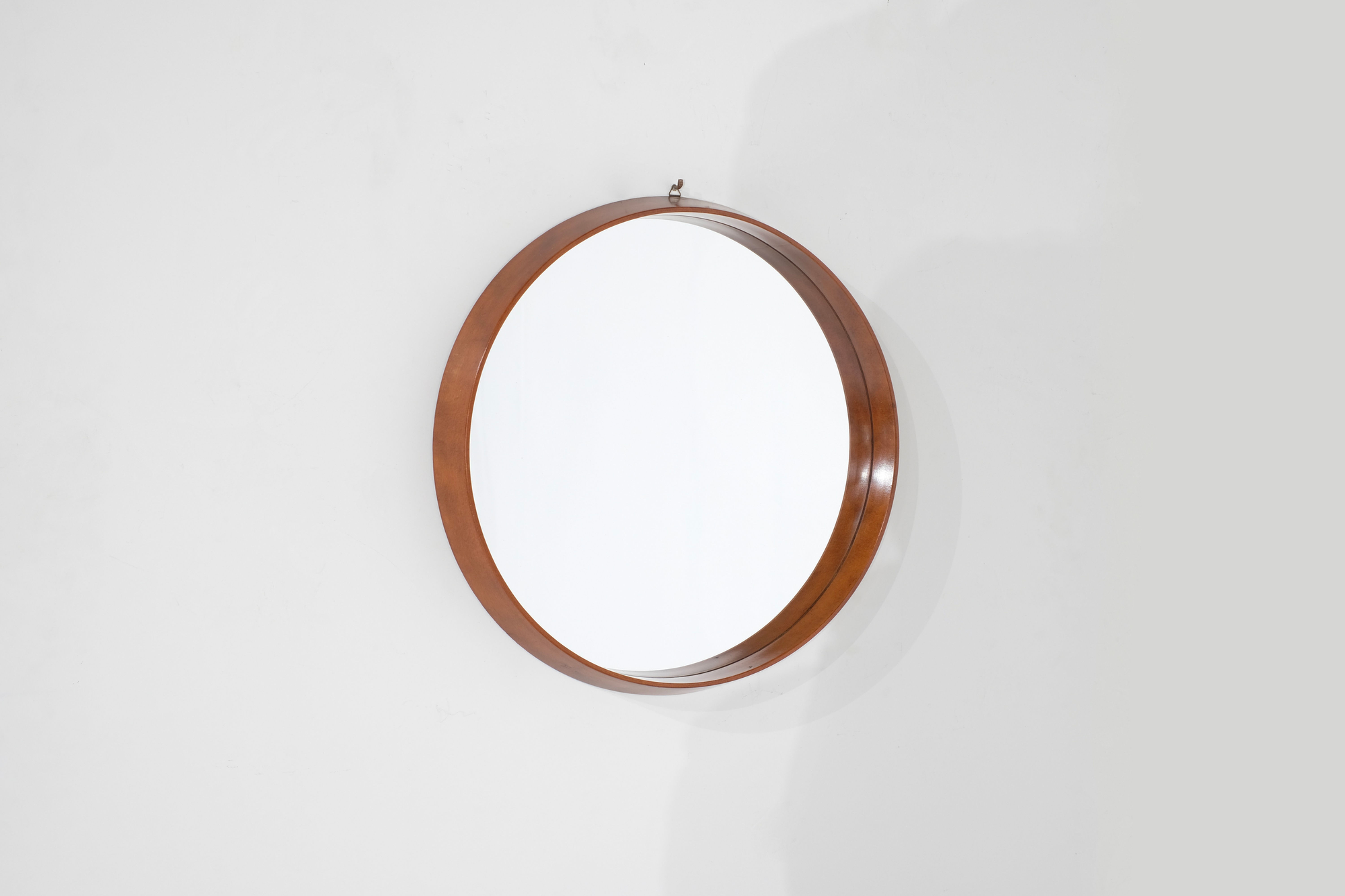 Vintage mirror in wood, Italy years 1960s.