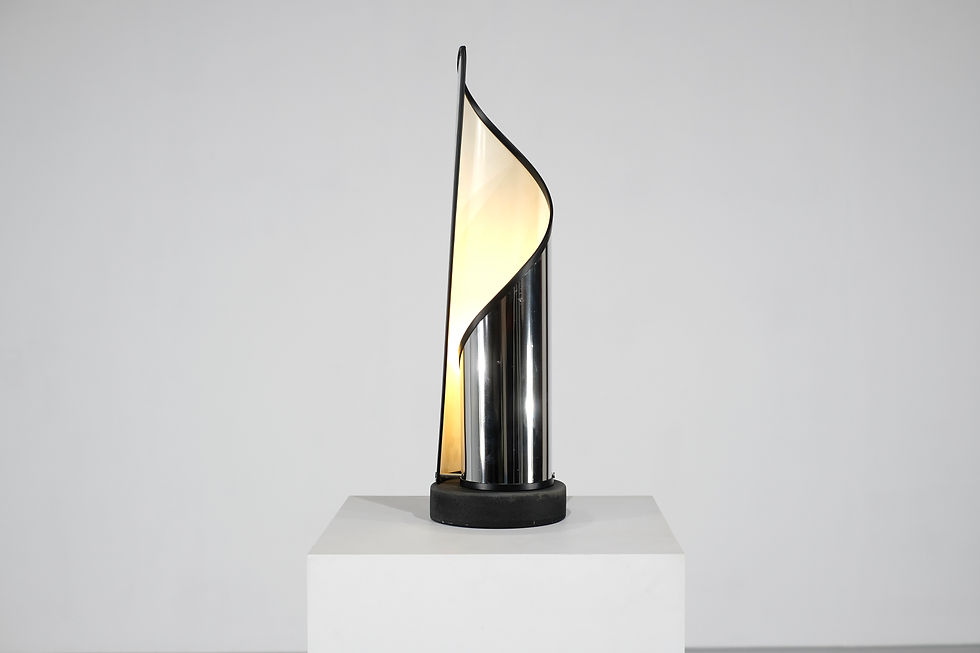 Thumbnail: Table lamp in steel by Stilnovo, Italy 1970s.