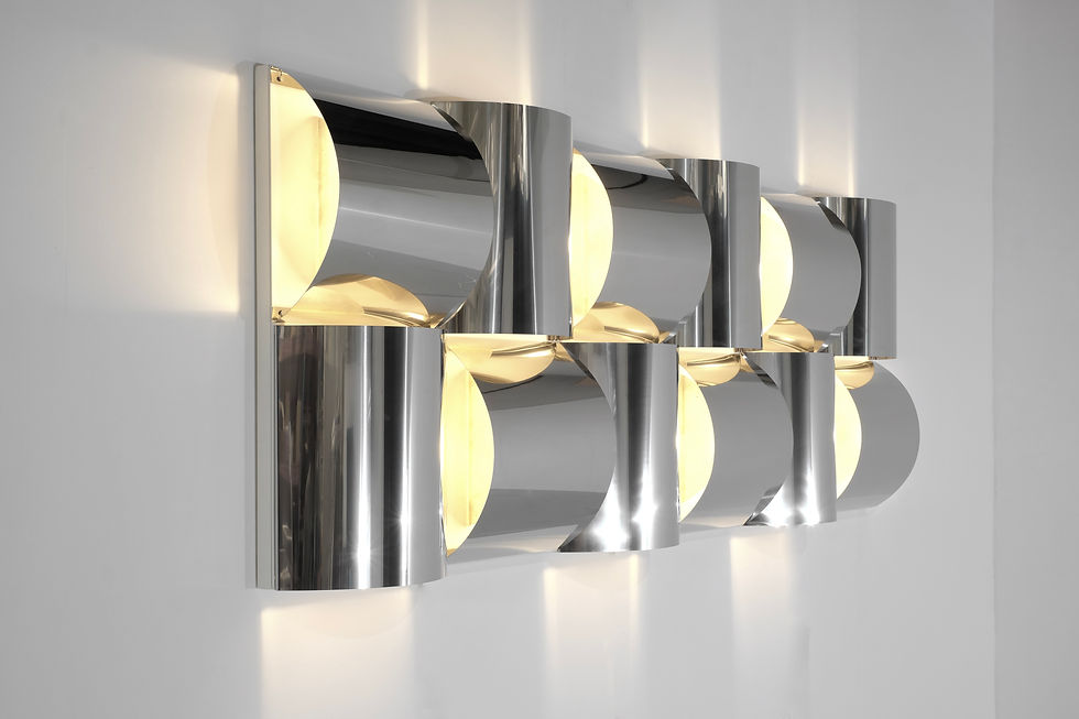 Thumbnail: Wall Panel light in stainless steel and metal, contemporary.