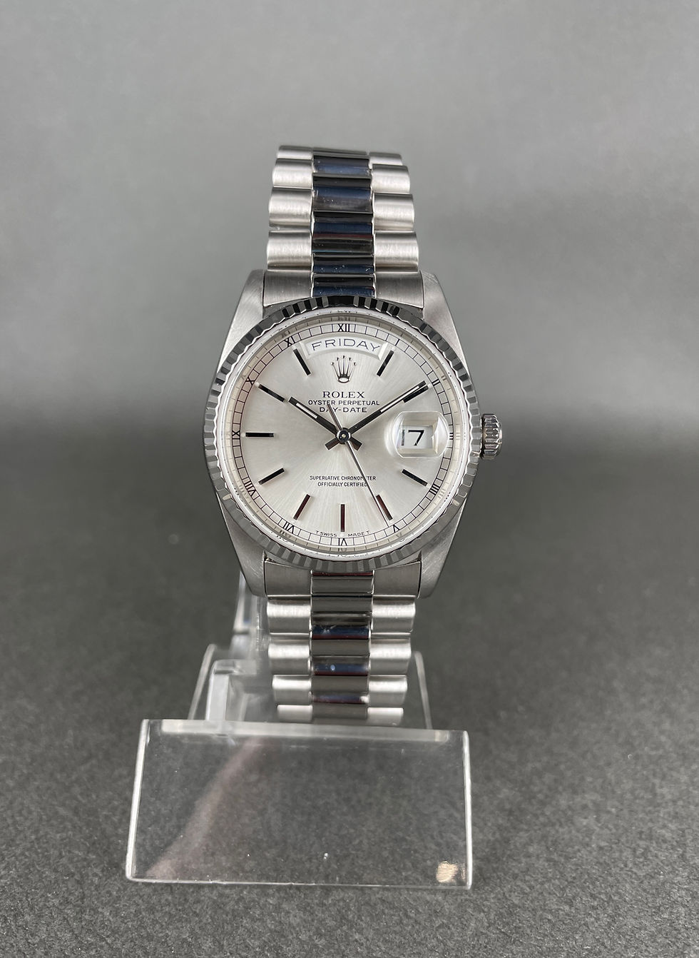 Thumbnail: Rolex Day-Date ref: 18239 in full White Gold.