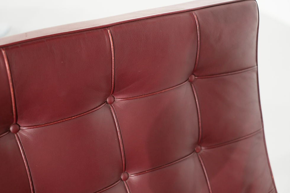 Thumbnail: Pair Armchairs "Barcelona" by Ludwig Mies van der Rohe for Knoll, USA 1929.