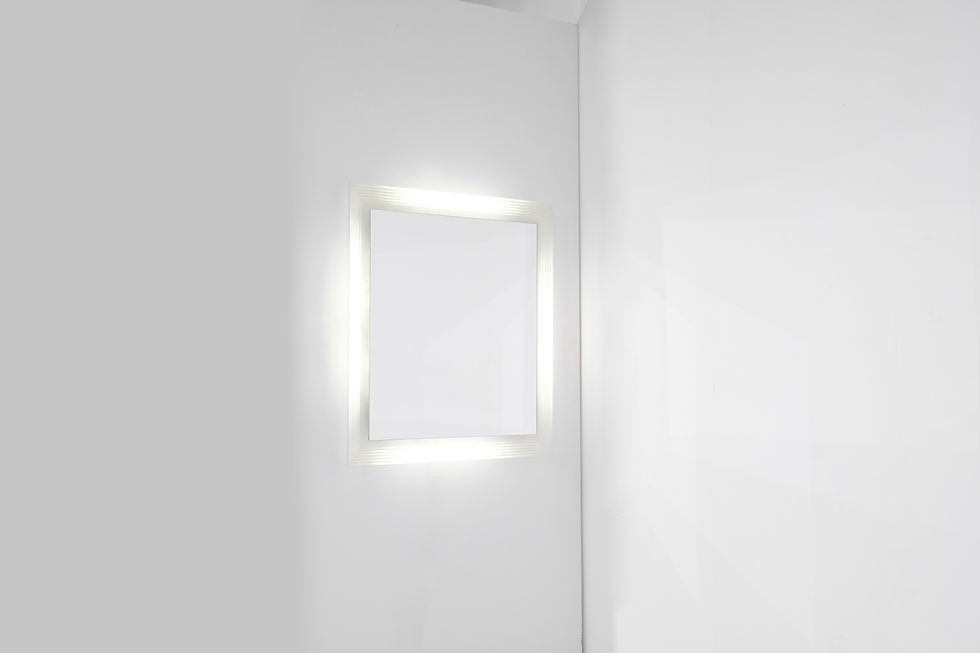 Thumbnail: Vintage Square mirror in glass, Italy 1970s.
