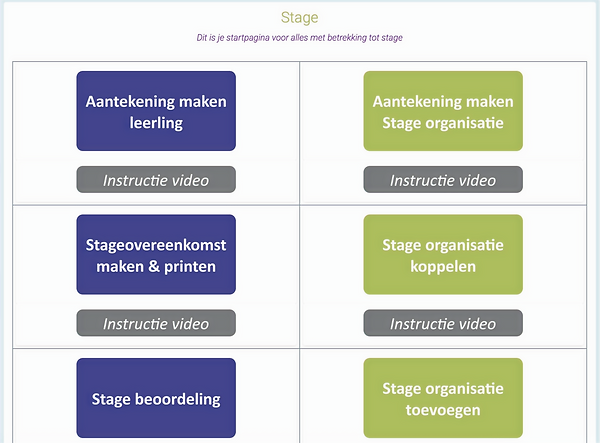 Voorbeeld startpagina leerlingportfolio