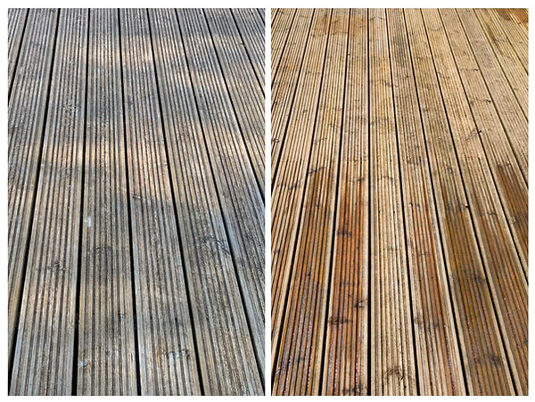 Beautiful decking clean