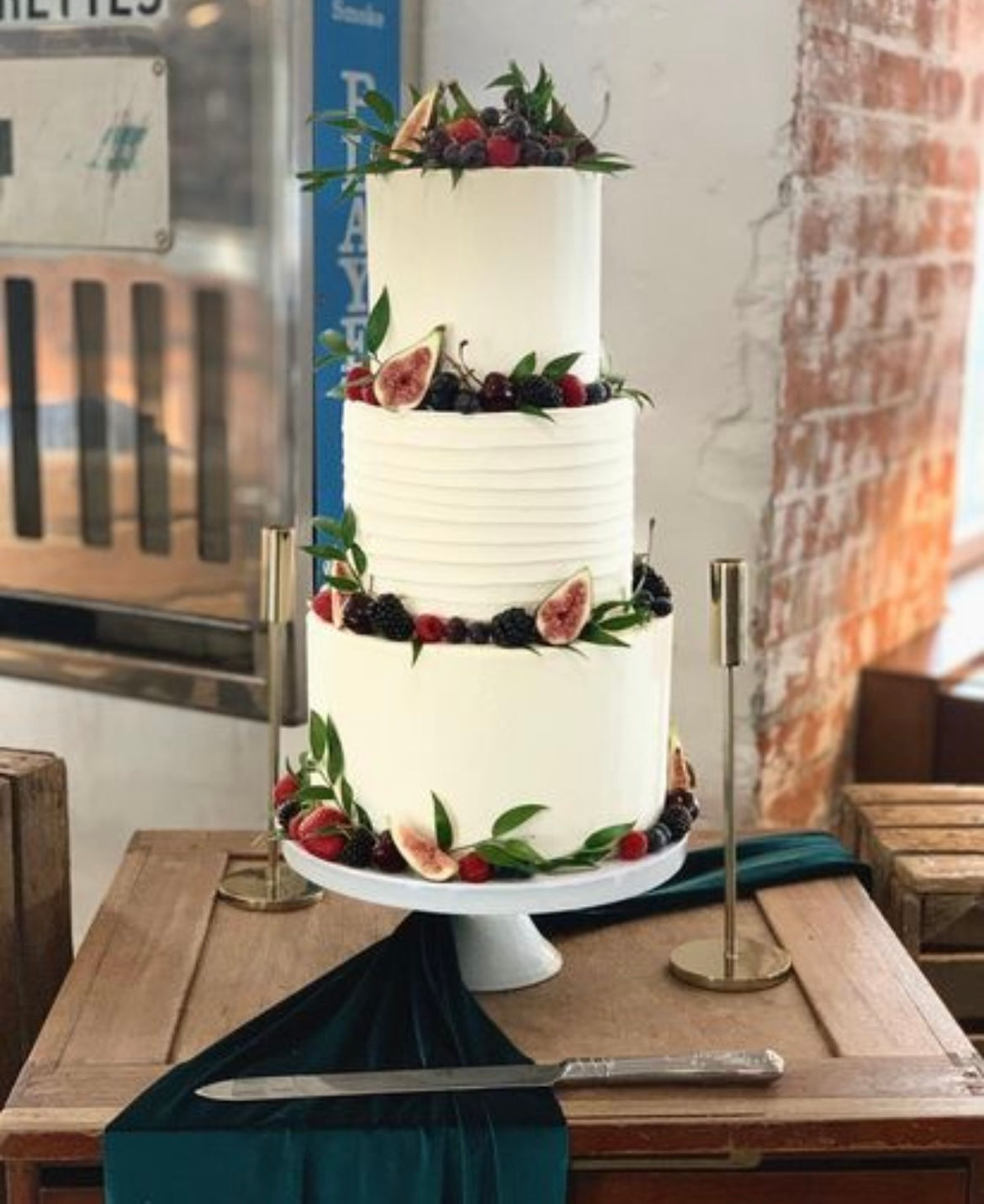 Three Tier Fruit & Foliage Buttercream Cake £395