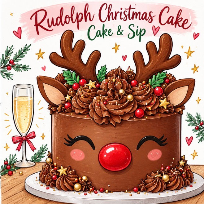 Rudolph Christmas Cake & Sip