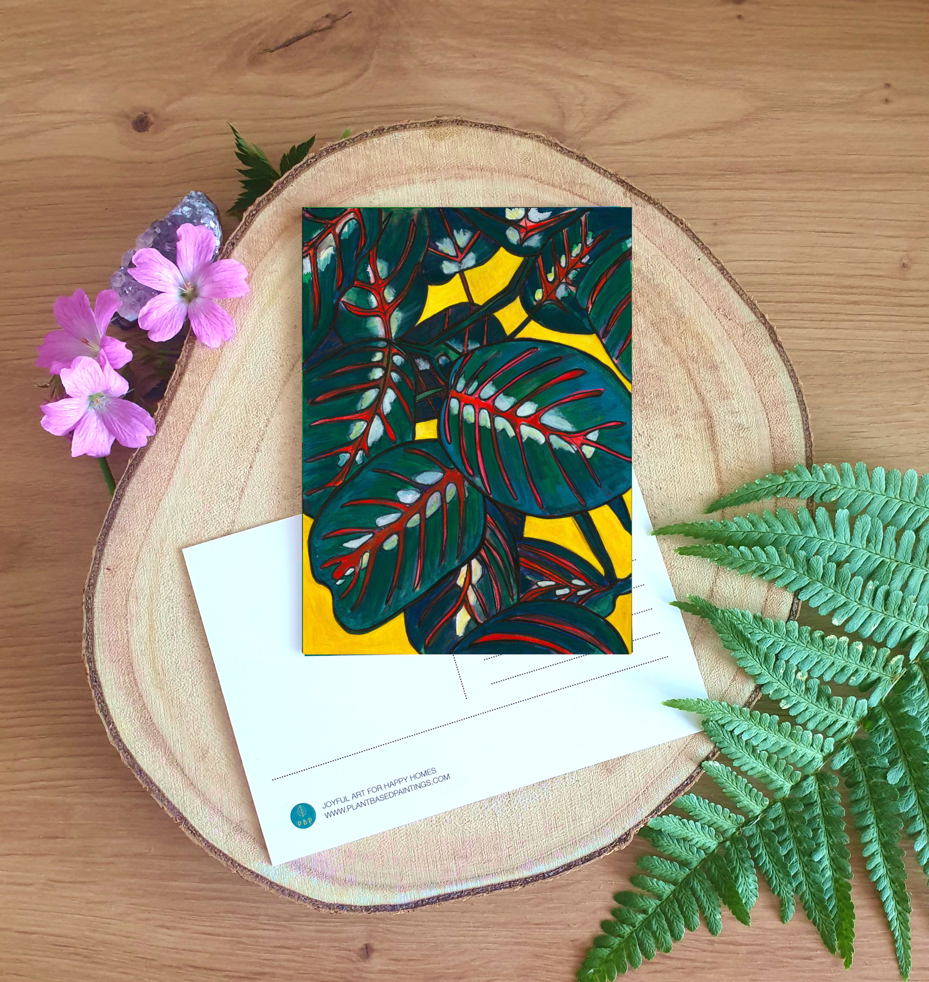 Maranta Leaf - A6 Postcard