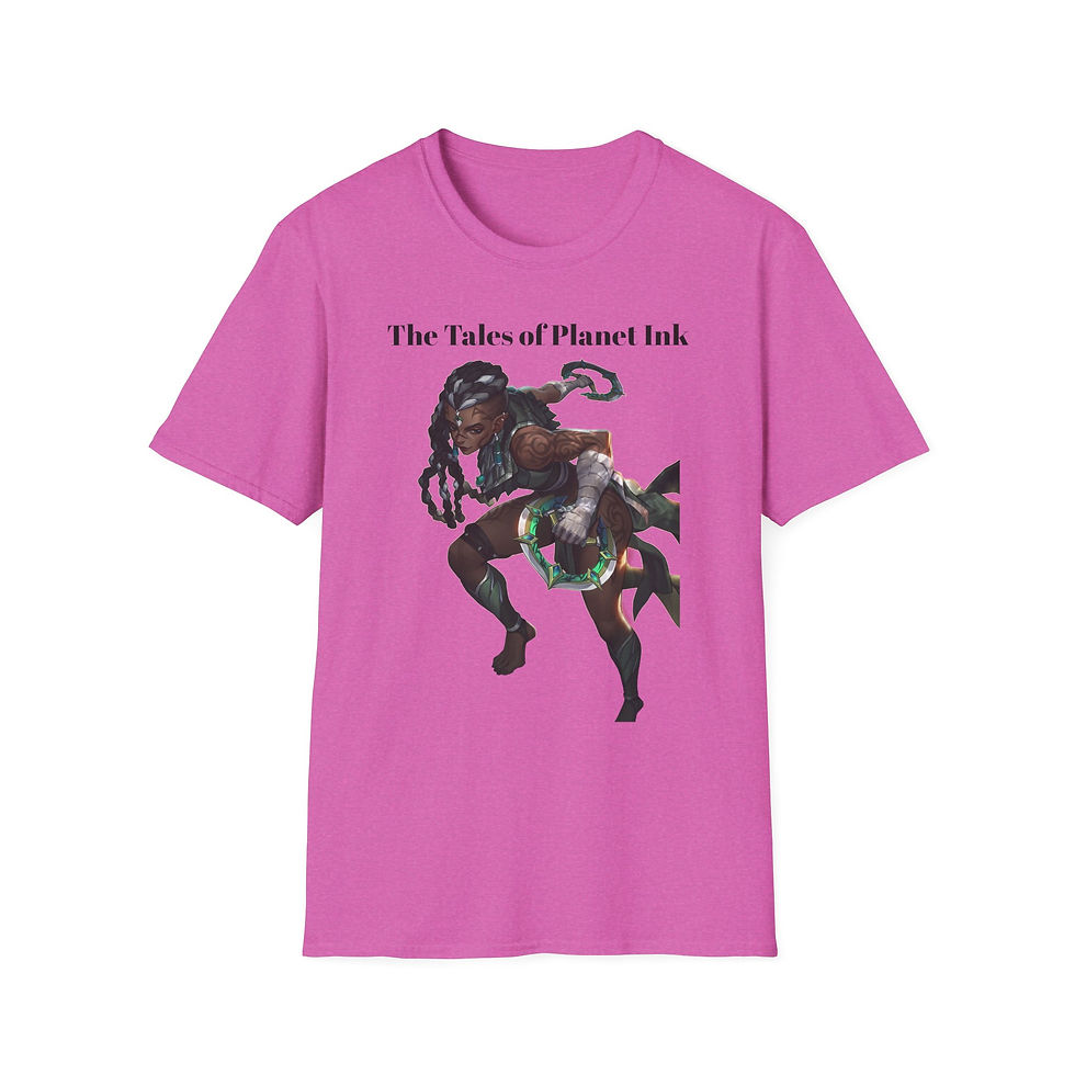 Thumbnail: The Tales of Planet Ink T-Shirt | Fantasy Warrior Illustration