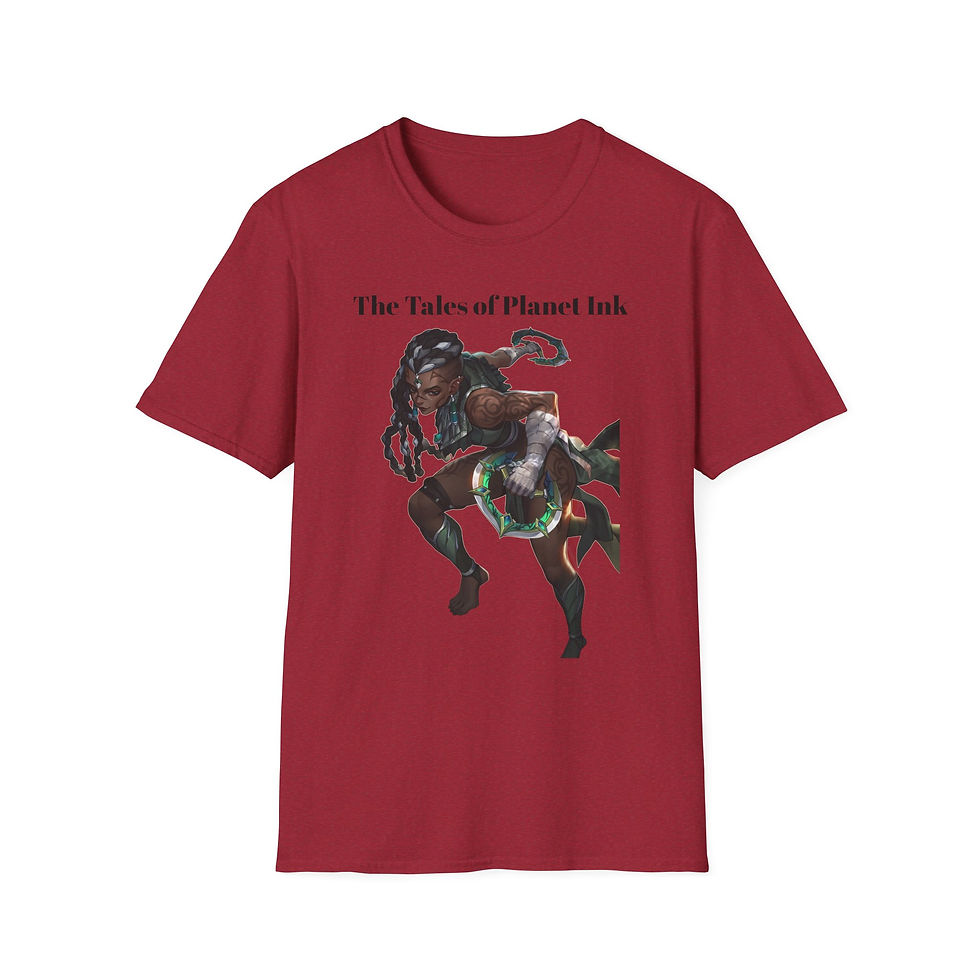 Thumbnail: The Tales of Planet Ink T-Shirt | Fantasy Warrior Illustration